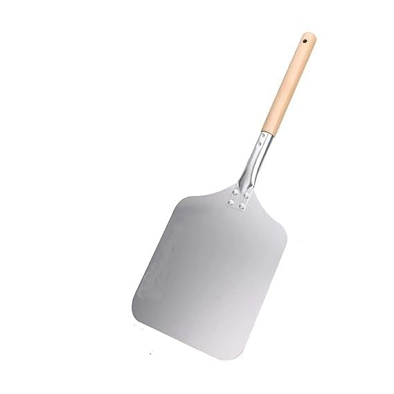 SONA Aluminum Pizza Peel Paddle with Wooden Handle, Square, Medium Size, for Kitchen, Hand Finished, Professional (8 * 8)-image-24