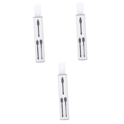 3sets Pulizia Multifunzionale Per Cuffie e Laptop Spazzola Con Teste Nascoste Per Rimuovere Polvere e Sporcizia Da Smartphone Computer e Fotocamere Design Ergonomico e Resistente