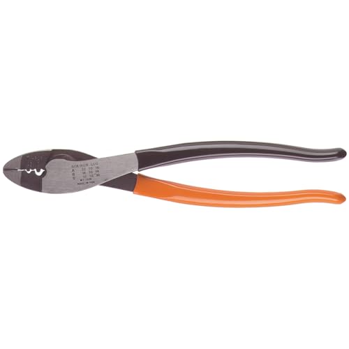 Sta-Kon WT111M Wire Crimping Pliers for Installing A, B, C, PT Non-insulated Terminals and Splices, Includes Wire Cutter