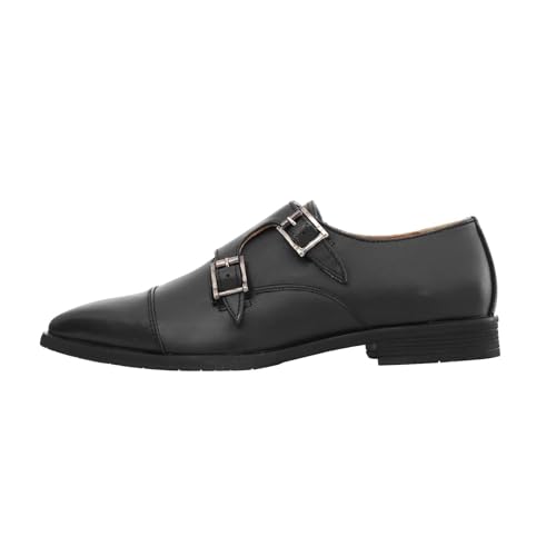 Image of Premium Men's Leather Double Monk Strap Shoes for Office & Casual Wear | Lightweight Comfort Sole | Handcrafted Stylish Shoes for Everyday Use