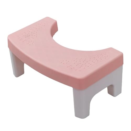 BAMFY Toilet Stool Squatting Poop Stool for Bathroom Restroom Footstool Non-Slip Detachable and Stackable Toilet Assistance Steps for Adult Kids(Pink)