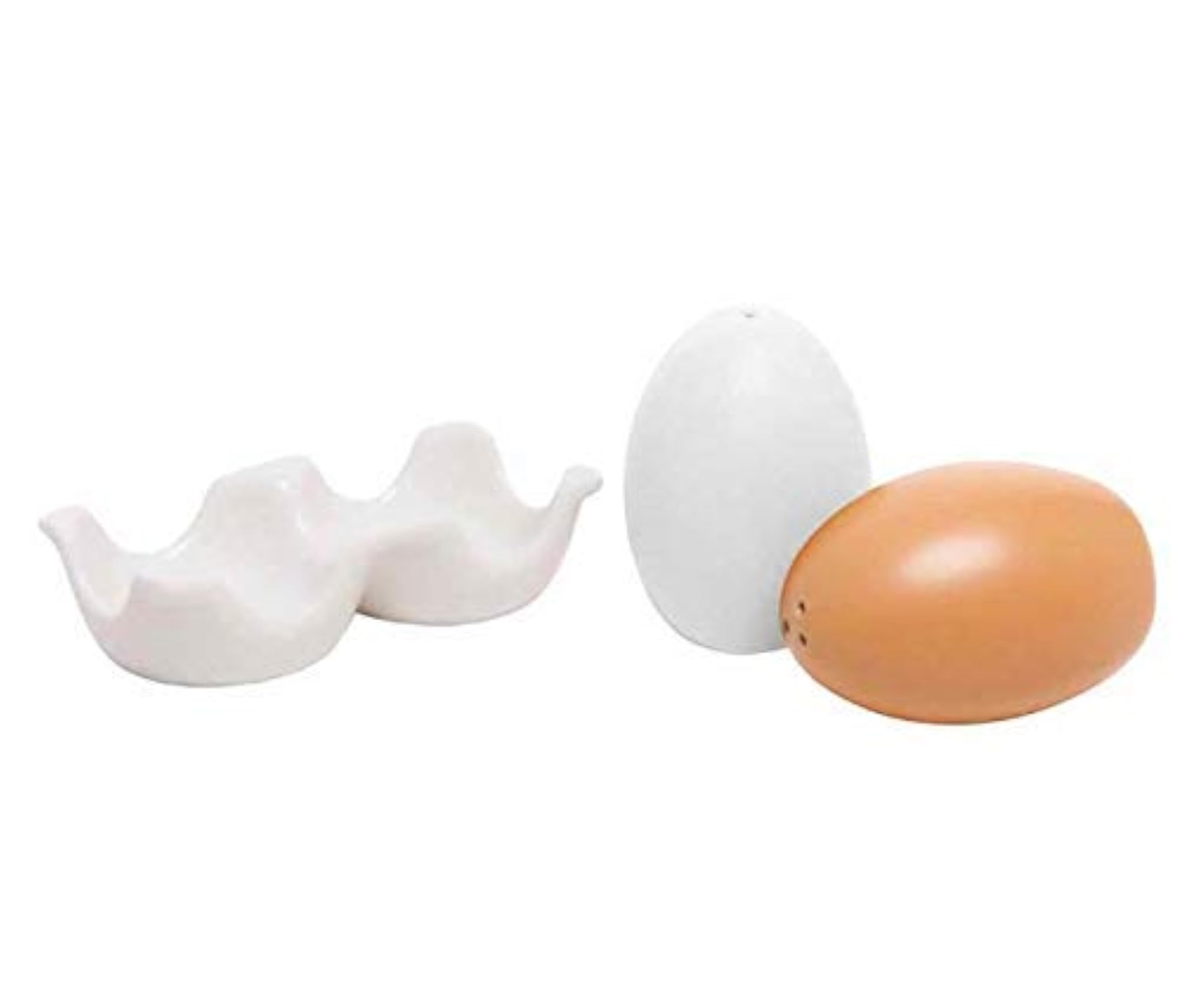 Ceramic Easter Egg Shaped Salt & Pepper Shaker Set