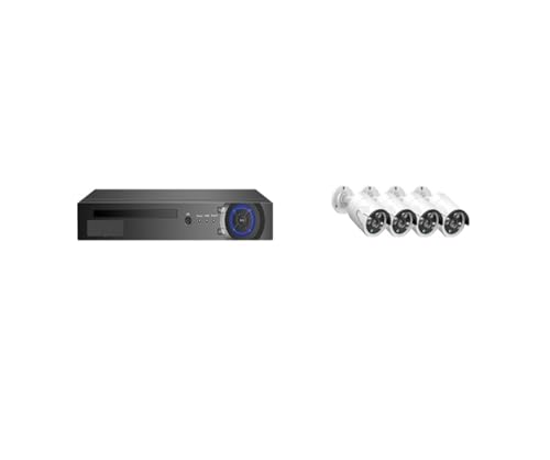JOXLOVER Kit di Telecamere di Sorveglianza di Sicurezza IP CCTV da 5MP 3MP 8CH Poe NVR Set for Esterni Impermeabile per Esterni(None,3MP 4PCS System Kit)