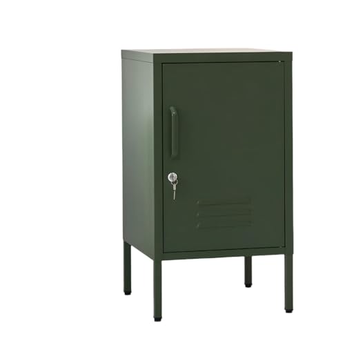 ArtissIn Bedside Table Side Table Metal Storage Cabinet Nightstand Green MINI