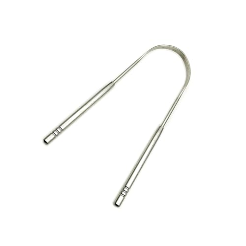 HIAKDOFT Pulitore Lingua in Acciaio Inossidabile Raschietto Per Lingua Orale Rimuove Tossine Migliora Regolabile Per Adattarsi Qualsiasi Bocca