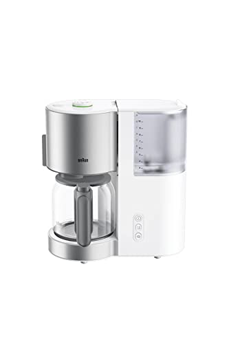 Braun Household KF 5120 WH - Cafetera de filtro IDCollection con AromaSelect & 10 tazas de cristal...