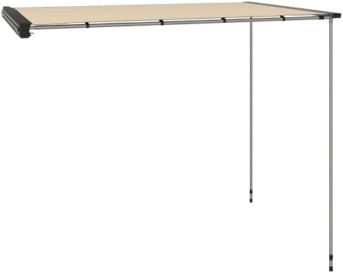 Outsunny Tenda da Tetto Auto con Pali Telescopici, Tendalino Laterale per Auto Impermeabile con Altezza Regolabile, 2.5x1.6m, Cachi