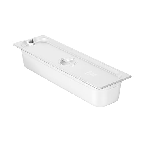 Restaurantware Steam Table Pan Cover 1 Count 20.8 x 6.4 Inch Stainless Steel Lid with Handle, Compatible 1/2 Size Long Container Sold Separately for Catering, Foodservice, and Commercial Kitchens by Restaurantware - Used condition - US$22.13