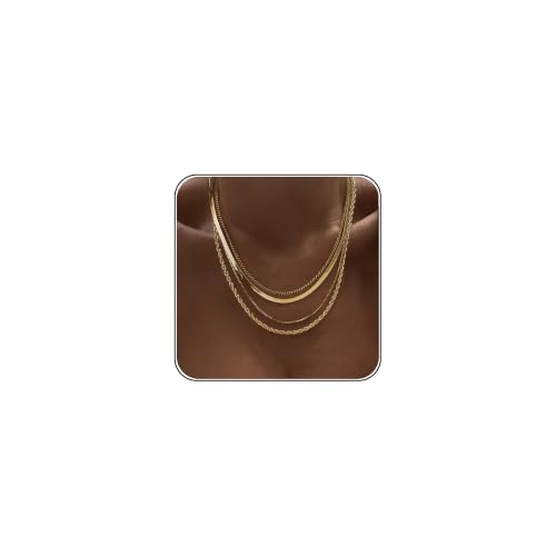 14k Gold Plated Layered Necklace Set