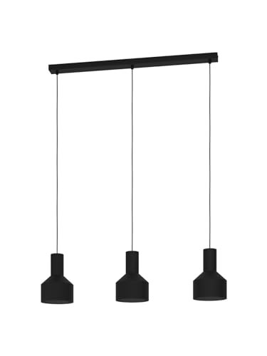 Lustre moderne design noir à 3 lumières GL0046 pour salon et cuisine