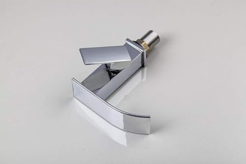 Mitigeur de salle de bains haut de gamme avec robinet cascade en chrome brillant - 3