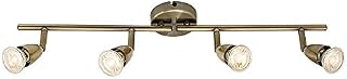 Saxby Amalfi 50W 4 Light Antique Brass Decorative Commercial Domestic Adjustable Spotlight Bar