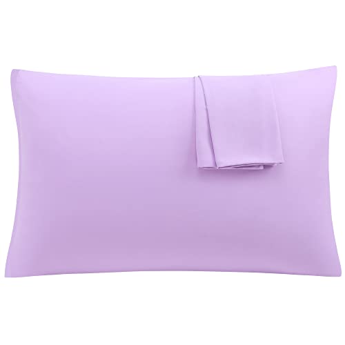 uxcell ensemble 2 taies zippées microfibre brossée, Violet