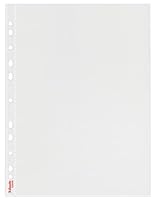 Esselte A4-Sichttaschen, 25 Klarsichthüllen für Dokumente/Papier mit universellem Abheftstreifen, Ringbücher/Heftmappen, zur Schreibtischorganisation, Colour’Breeze Serie, transparent, 628468