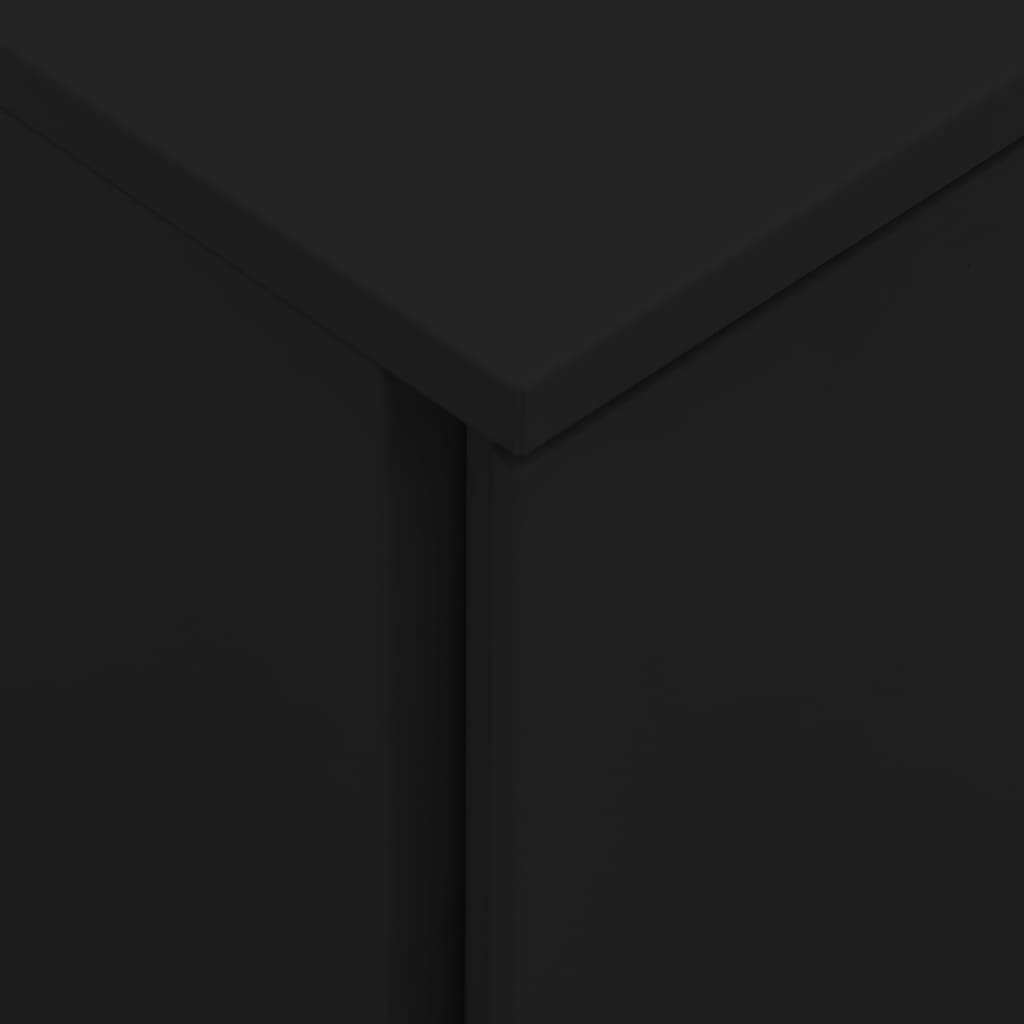 Aktenschrank für Büro, Industrie, Büro, Bücherregal, Büro, Möbel, 39 x 45 x 67 cm, niedriger Schrank, Schwarz