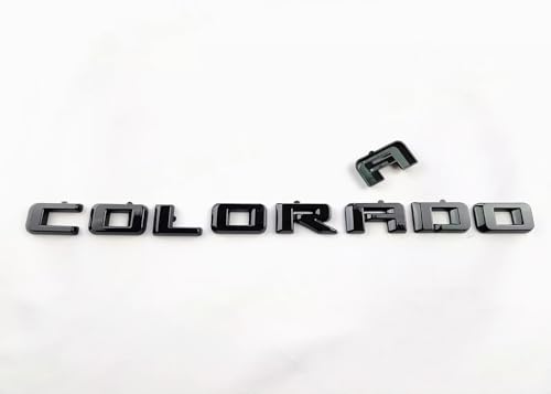 Image of Overlay Door Rear Emblems Letters 3D Badge Nameplate Replacement for 2023+ Colorado 3PCS (Gloss Black)
