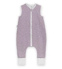 Ehrenkind® Baby Sommerschlafsack mit Füßen Musselin | aus weicher OEKO-TEX zertifizierter Bio-Baumwolle | Sommer Baby Schlafsack 1 TOG Gr. 80 Farbe Flieder Gemustert