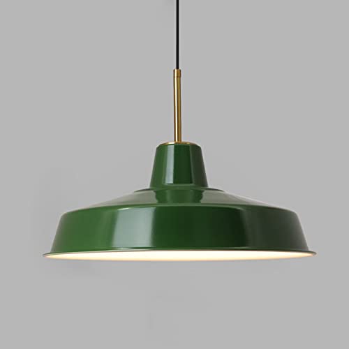 Lustre suspension vintage rouge en métal pour plafond de cuisine et séjour