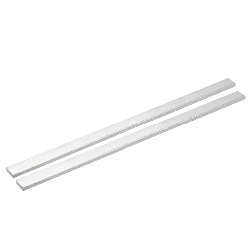 Image of uxcell Square Aluminum Flat Bar, 2Pcs 1 /4 inch Thick 0.6 inch Width 12 inch Length Square Aluminum Bar 6061 Aluminum Flat Plate, 5 x 15 x 305mm T6511 Solid New Mill Stock for Industrial Building