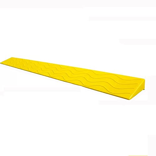 Rampas para umbral FREAZE para puertas, altura de 1, 2 o 3 pulgadas, rampas para sillas de ruedas para interiores, pendiente de plástico para personas mayores y hogares (Color: Amarillo, Tamaño: 100 x 22 x 10 cm) miniatura 1