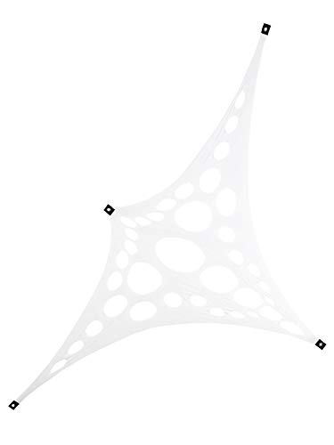 PSYWORK Schwarzlicht Segel Spandex | Progspy Neon Space Star | Weiß | 1,5 x 3m | UV-aktiv | Leuchtend | Wandtuch Wandbehang Stoff Neon Deko Party Tuch Tapestry Poster PSY Goa