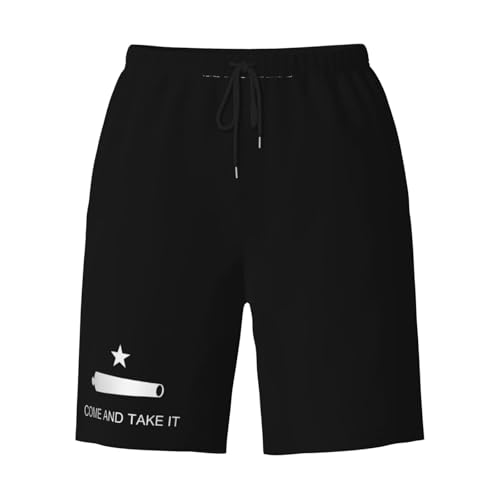 Come and Take It Gonzales Flag Texas Battle Men's Quick-Dry Board Shorts 7" - Swim Trunks Summer Hawaii Beach2