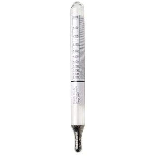 Chase Instruments BH6 Baume Precision Hydrometer, 50 to 61 Range, 0.1mm Interval, 300mm Length