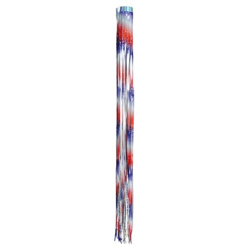 Patriotic red, white, and blue mylar windsock