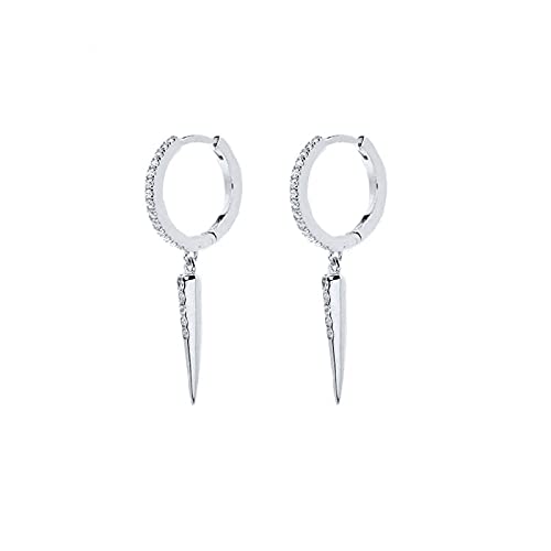 Boucles d'oreilles de cerceau diamant conique rivet piercing femme