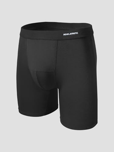AORGSVI 5-Pack Men’s Total Support Pouch Boxer Briefs, Moisture-Wicking Underwear, Regular Leg & Long Leg Boxer Shorts3