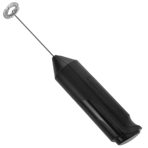 Toyvian Espumador de Leche Eléctrico Portátil con Motor Potente para Cremosa Bebidas Calientes y Frías Batidor Manual sin Batería Accesorio Desmontable Color Negro