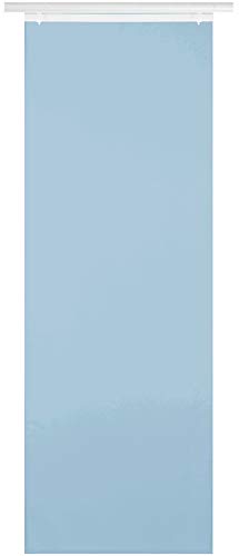 Bestlivings Elena - Cortina de superficie (60 x 260 cm, color azul claro, transparente y liso, en muchos colores