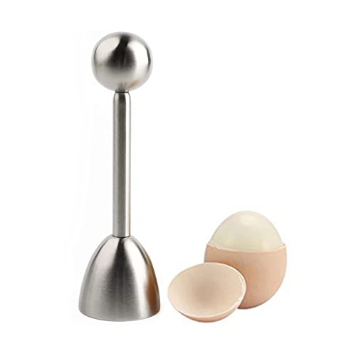 Séparateur de Coquille D'oeuf, Coupe-œuf Outil D'Oeuf en Acier Inoxydable Coupe Oeuf, Pour Ouvrir les Coquilles d'œufs Crus et Cuits, Grand 13,2 * 3,6 cm