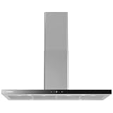 Corberó - Campana Extractora Isla 120 cm | RODAS1200 | Caudal 969.6 m3/h | 65db | 269W | 6 Velocidades | Tactil | 4 filtros aluminio + Filtro Carbón | Inox negro