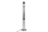 Leistung: 2000 W empasa elektrische Heizsäule \'Tower\' elektrischer Heizer Elektroheizer Terrassenheizer Terrassenstrahler Schwarz/Silber mit Drehfunktion und Fernbedienung
