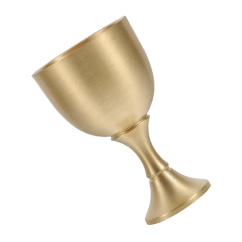 IMIKEYA Cáliz De De Latón De Copa Ceremonial Para Whisky Vaso De Decoración Para Teatrales y Reinterpretaciones Históricas