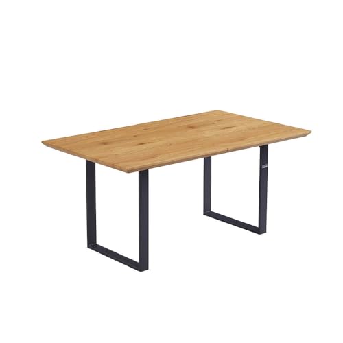 Home Deluxe Esstisch Eckig AVENCIA inkl. Sternfuß - Light Oak - 160 x 100 cm | Küchentisch, Esszimmer, Esszimmertisch