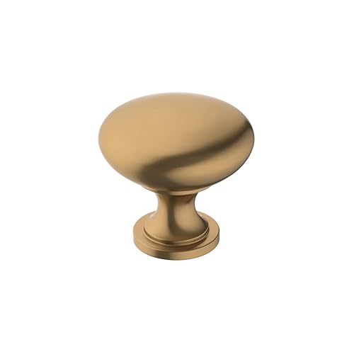 Image of Amerock 10 Pack 1-1 /4 inch Round Edona Champagne Bronze Cabinet Knob | Durable Zinc drawer knob and cabinet hardware, ideal for kitchen cabinets, bathroom vanities, dressers, and furniture