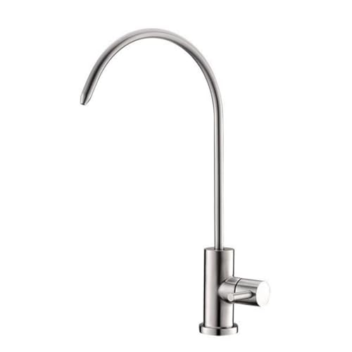 Grifo de fregadero negro de cuello cisne con filtro de agua para cocina
