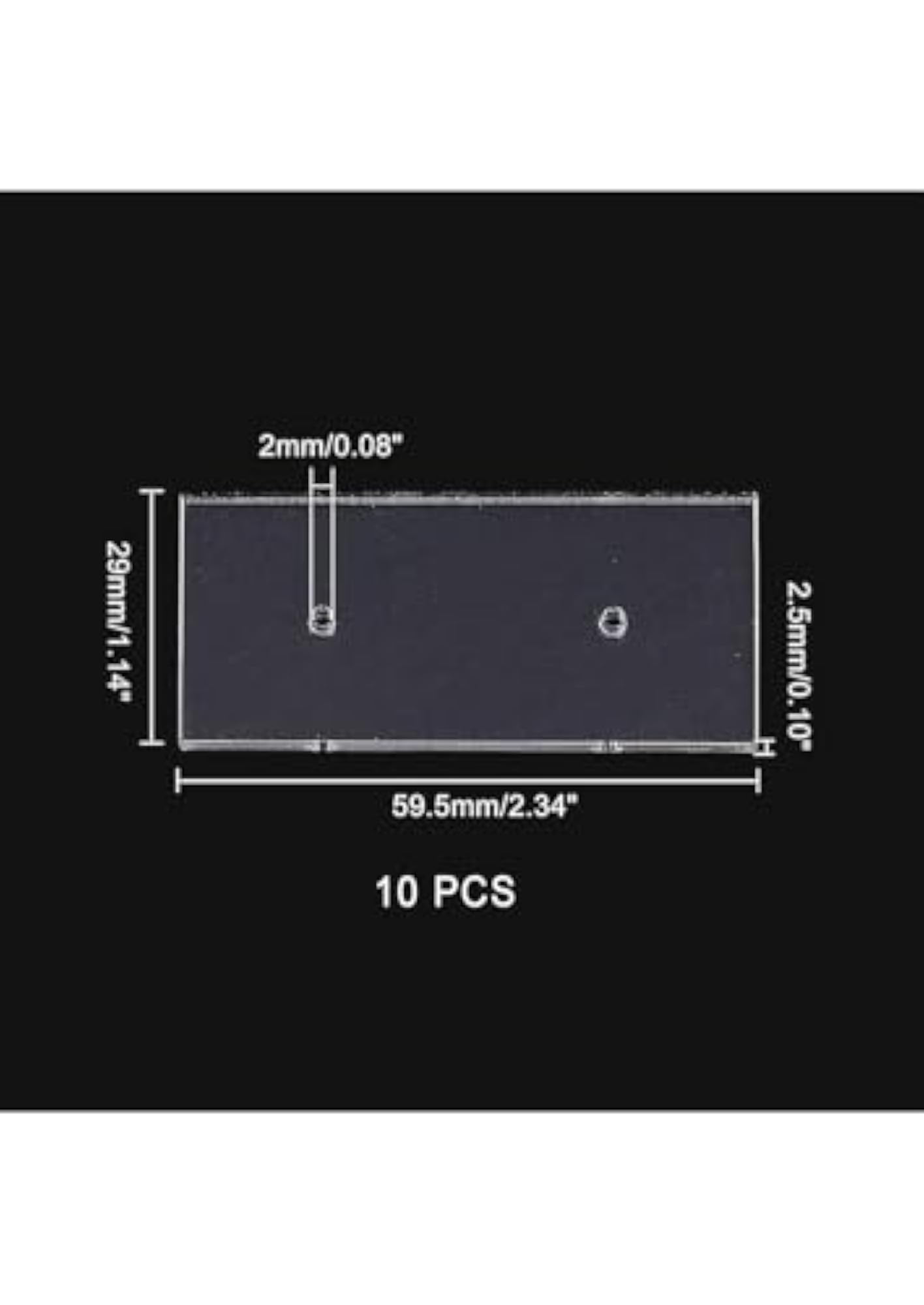 Earring Display Cards Rectangle Acrylic Holder