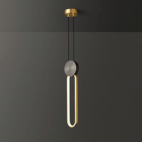 Lustre LED ovale 18W suspension linéaire en aluminium tricolore réglable RLKHXBS
