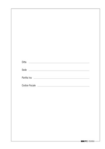 EDIPRO - E2353 - Flipcharts für soziale Bücher aus weißem Papier 90 g mit Rahmen - 100 nummerierte Blätter (1-200) f.to 31 x 24,5