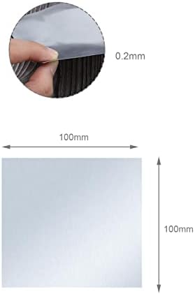 5pcs High Purity 99.9% Pure Zinc Zn Sheet Plate Metal Foil 100x100x0.2mm for Science Lab