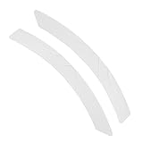Qurbuns 2 PCS Car Wheel Tire Eyebrow Strips, Anti Collision Silicone Fender Flare Arch Lip Trim Strip, Car Fender Potector Sticker for Auto Body Edge & Bumper, Universal for Most Cars (White))