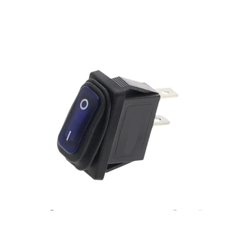 Interruptor basculante KCD3 de 2 pines azul para control de corriente AC de electrodomésticos 1