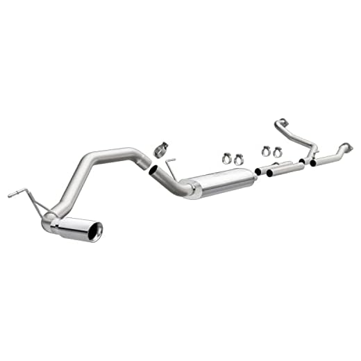 MagnaFlow Cat-Back Performance Exhaust System 19421 - Street Series, Stainless Steel 3in Main Piping, Single Passenger Side Rear Exit, Polished Finish 4in Exhaust Tip - Titan Performance Exhaust Kit