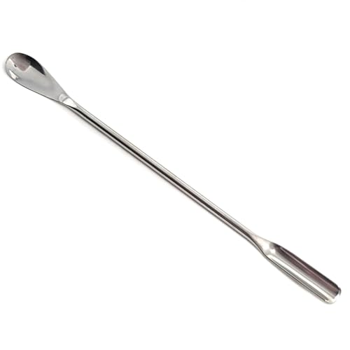A2Z Medicine Spoon Scoop Lab Spatula, Stainless Steel Laboratory Sampling Spoon Mixing Spatula for Powders, Gel, Cosmetics Lab & Cap Filler- Laboratory Supplies for Experiments and Lab Use- 9 inch