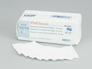 AMD A2338 Gauze Sponge, 4-Ply, Sterile, 2 Sponge/Pouch, 2