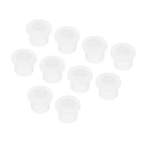 MECCANIXITY 10Pcs T Shape Rubber Grommet Mount Dia 10.5mm ID 7mm H 12mm Transparent Seal Protection Cable Grommets Flexible for Cable Pipe