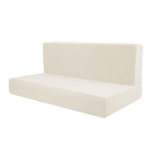 Funda de sofá para caravana, impermeable, fácil de limpiar, ajuste elástico, moderna, beige, funda de sofá